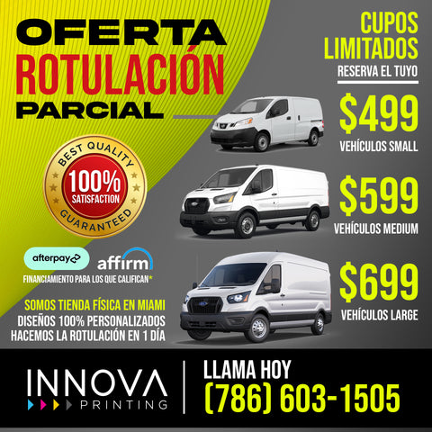 Rotulación Parcial de Van - A Crédito