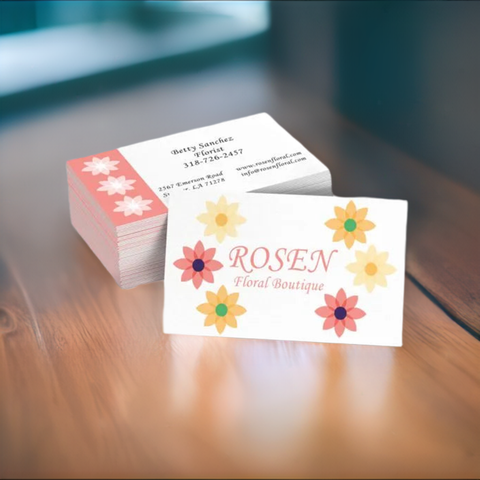 1000 Business Cards - 14PT Doble Cara con UV