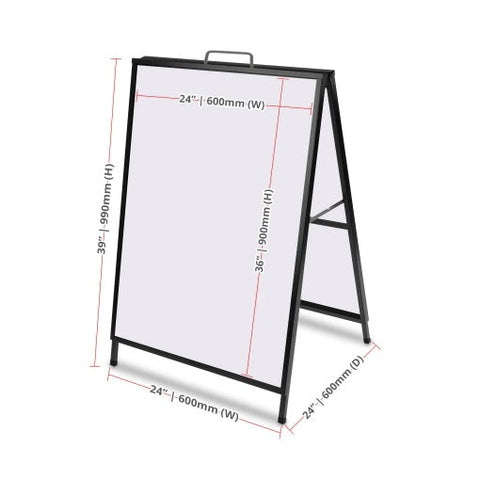 Display Tipo A - Doble Cara - Metal - 24”x36”